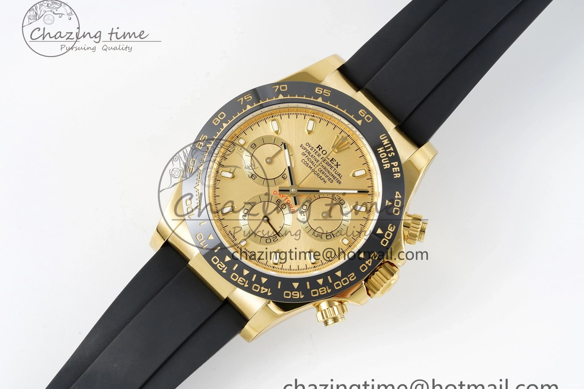 SA4130 Strap Rubber 1:1 Daytona BTF Best 116518 Lume on V2 Dial Oysterflex Edition YG 0523
